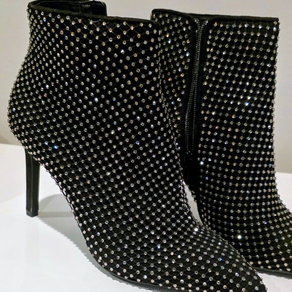Rhinestone Studded Booties Never Worn - Picture 2 of 6